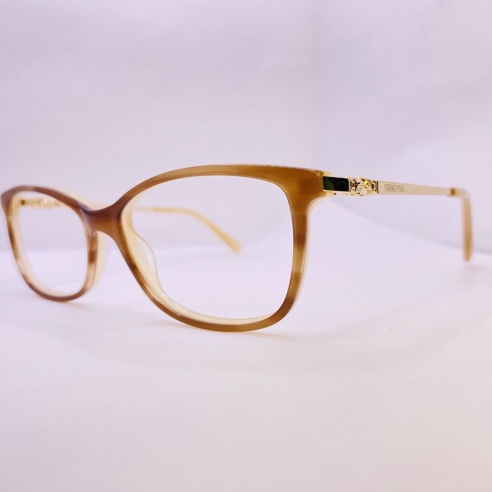 Swarovski Eyeglasses Frames Authentic SK 5285 047 54 [] 15 140 Gold Beige